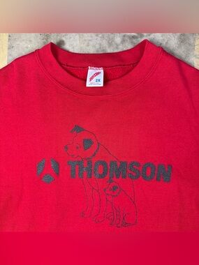 Vintage Thomson Electronics 90s Crewneck Sweatshirt XXL Dog Puppy Skater Tech